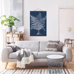 Stoffbild Mit Posterleisten - Denim Pflanzenstudie VI In Blau 12 Stoffbild Mit Posterleisten - Denim Pflanzenstudie VI In Blau -Dekostuck Store wallart stoffbild mit posterleisten denim pflanzenstudie vi in blau 3