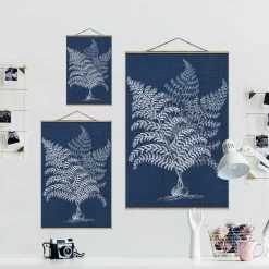 Stoffbild Mit Posterleisten - Denim Pflanzenstudie VI In Blau 15 Stoffbild Mit Posterleisten - Denim Pflanzenstudie VI In Blau -Dekostuck Store wallart stoffbild mit posterleisten denim pflanzenstudie vi in blau 6