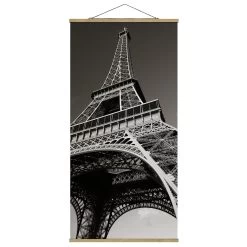 Stoffbild Mit Posterleisten - Eiffelturm In Schwarz-Weiß 13 Stoffbild Mit Posterleisten - Eiffelturm In Schwarz-Weiß -Dekostuck Store wallart stoffbild mit posterleisten eiffelturm in schwarz weiss 4