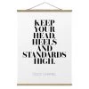 Stoffbild Mit Posterleisten - Keep Your Head High In Weiß -Dekostuck Store wallart stoffbild mit posterleisten keep your head high in weiss