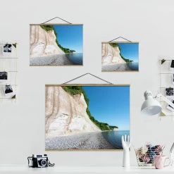 Stoffbild Mit Posterleisten - Kreidefelsen Auf Rügen In Weiß 14 Stoffbild Mit Posterleisten - Kreidefelsen Auf Rügen In Weiß -Dekostuck Store wallart stoffbild mit posterleisten kreidefelsen auf rugen in weiss 5