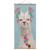 Stoffbild Mit Posterleisten - Lama Mit Schmuck II In Blau -Dekostuck Store wallart stoffbild mit posterleisten lama mit schmuck ii in blau