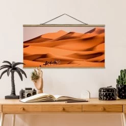 Stoffbild Mit Posterleisten - Namib Desert In Orange -Dekostuck Store wallart stoffbild mit posterleisten namib desert in orange 1