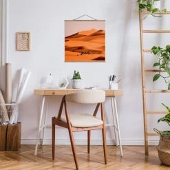 Stoffbild Mit Posterleisten - Namib Desert In Orange -Dekostuck Store wallart stoffbild mit posterleisten namib desert in orange 10