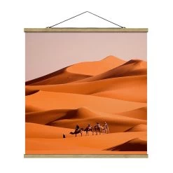 Stoffbild Mit Posterleisten - Namib Desert In Orange -Dekostuck Store wallart stoffbild mit posterleisten namib desert in orange 11