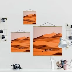 Stoffbild Mit Posterleisten - Namib Desert In Orange -Dekostuck Store wallart stoffbild mit posterleisten namib desert in orange 13