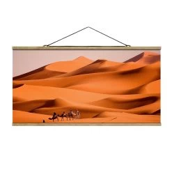 Stoffbild Mit Posterleisten - Namib Desert In Orange -Dekostuck Store wallart stoffbild mit posterleisten namib desert in orange 4