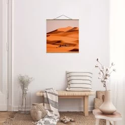 Stoffbild Mit Posterleisten - Namib Desert In Orange -Dekostuck Store wallart stoffbild mit posterleisten namib desert in orange 9