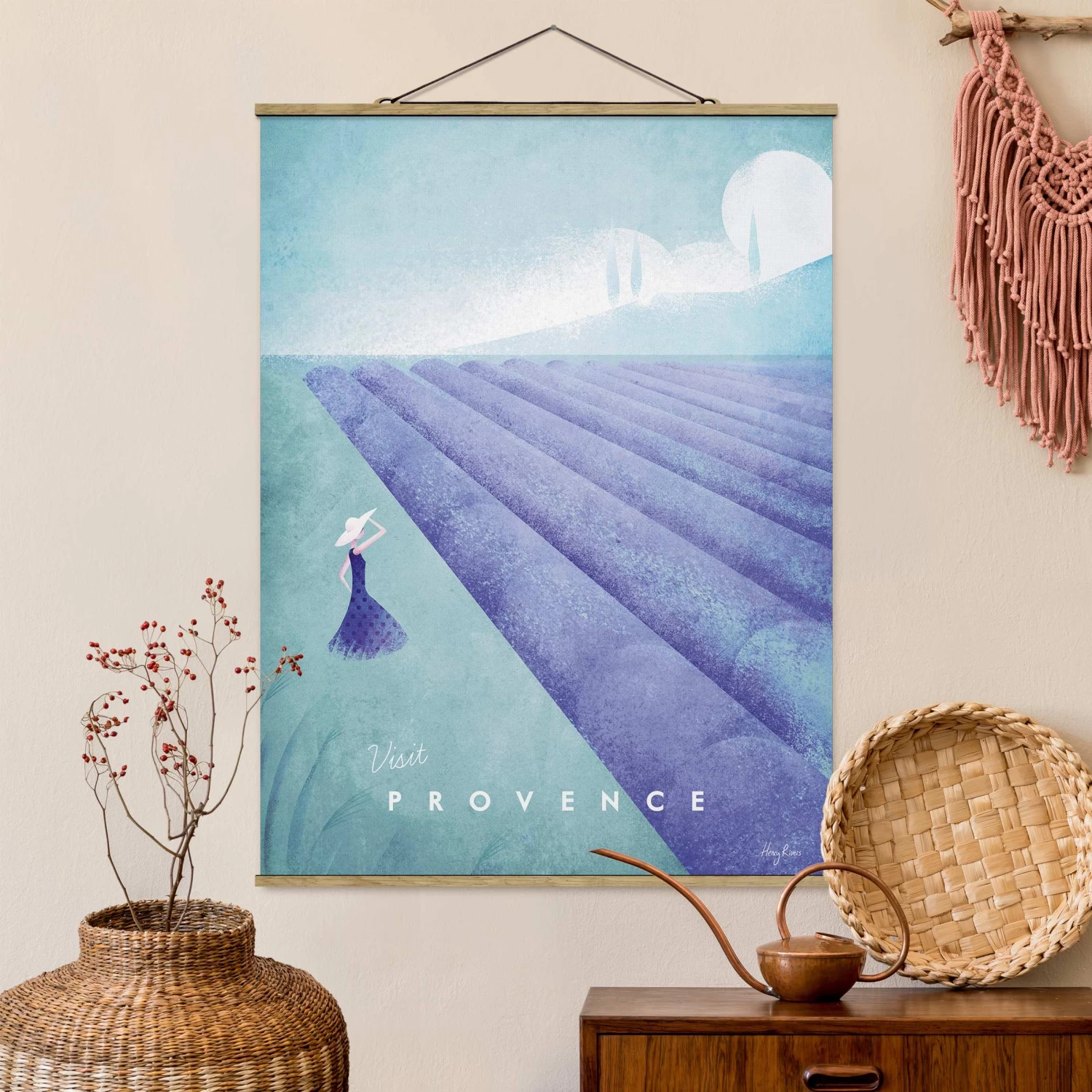 Stoffbild Mit Posterleisten - Reiseposter - Provence In Violett 4 Stoffbild Mit Posterleisten - Reiseposter - Provence In Violett – Bild 2