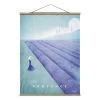 Stoffbild Mit Posterleisten - Reiseposter - Provence In Violett