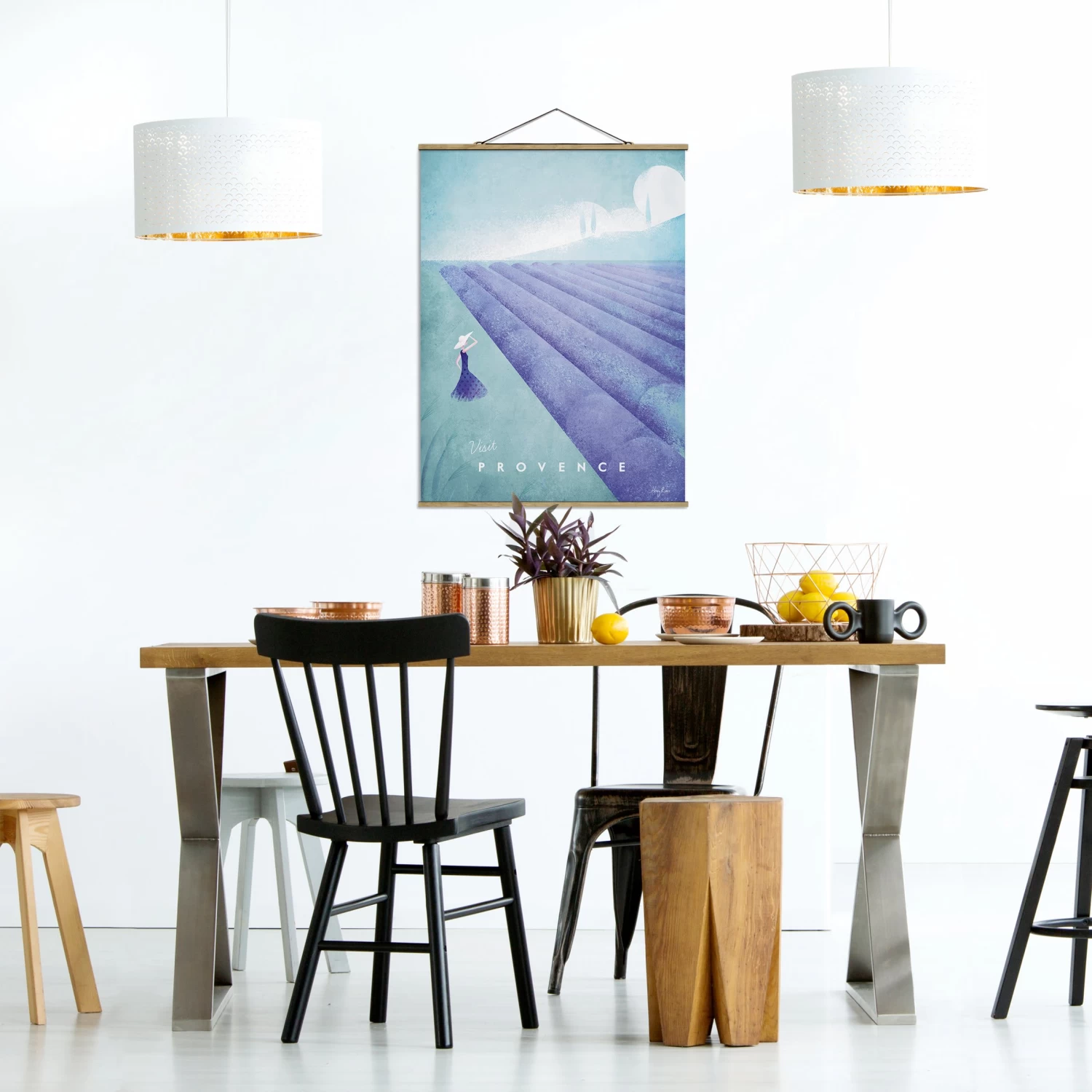 Stoffbild Mit Posterleisten - Reiseposter - Provence In Violett 6 Stoffbild Mit Posterleisten - Reiseposter - Provence In Violett – Bild 4