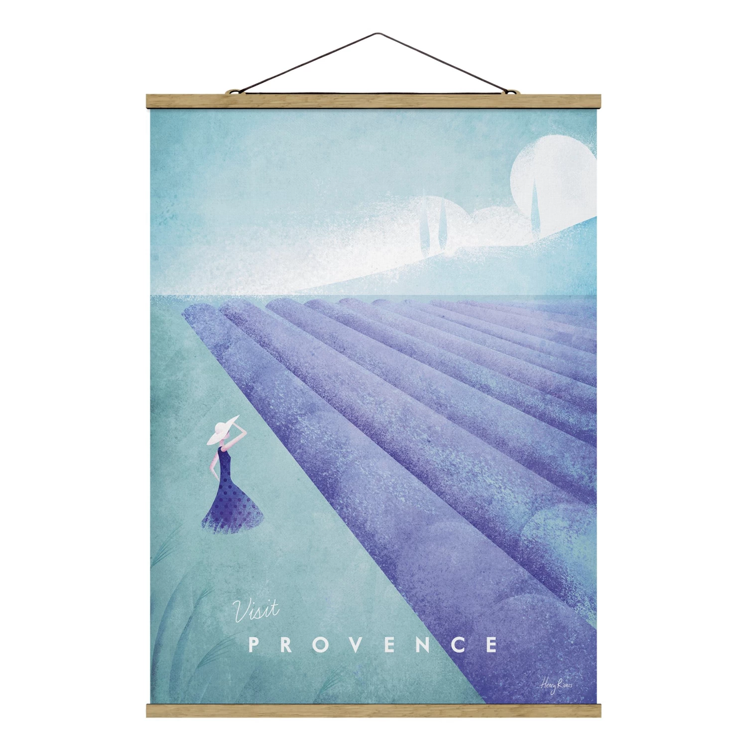 Stoffbild Mit Posterleisten - Reiseposter - Provence In Violett 7 Stoffbild Mit Posterleisten - Reiseposter - Provence In Violett – Bild 5