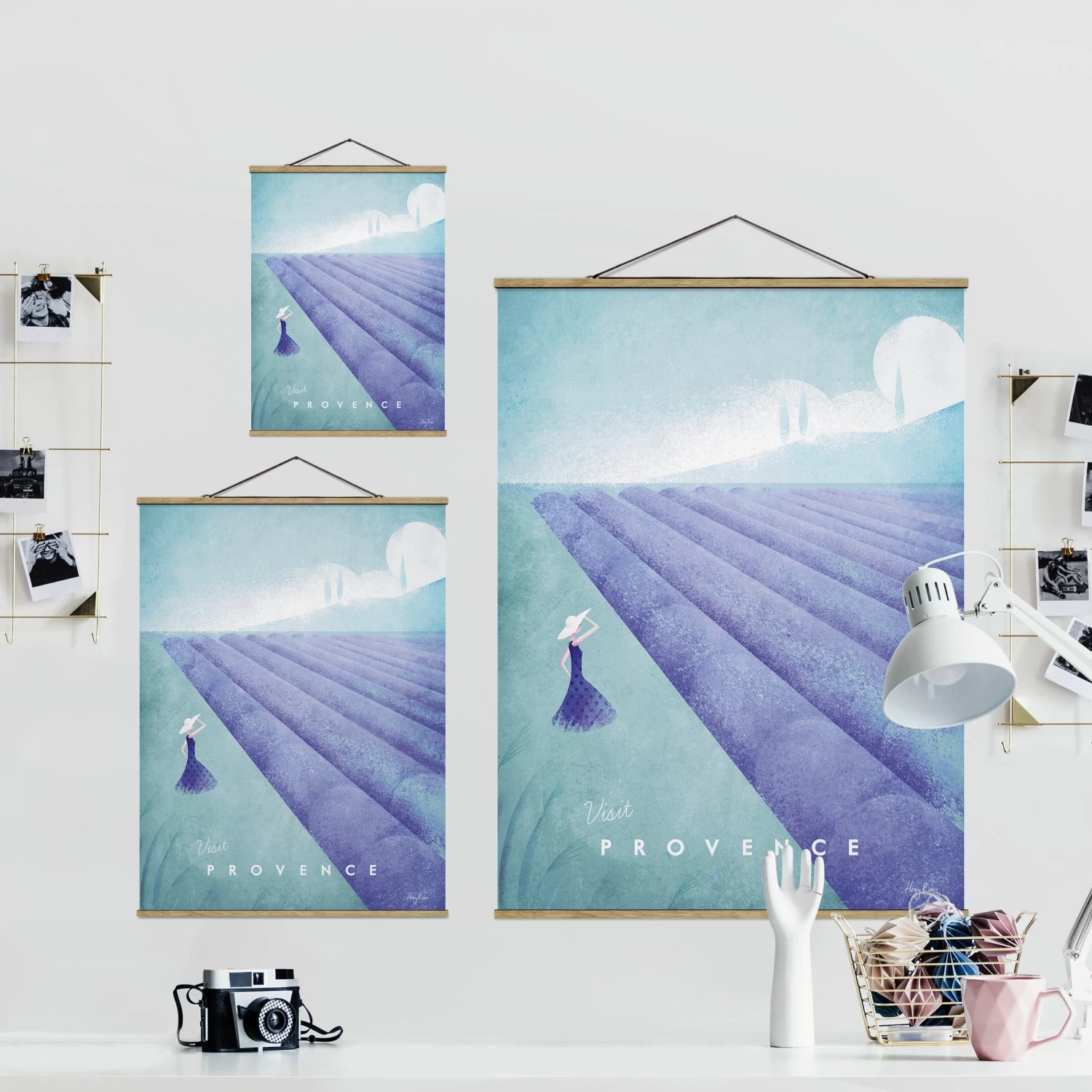 Stoffbild Mit Posterleisten - Reiseposter - Provence In Violett 9 Stoffbild Mit Posterleisten - Reiseposter - Provence In Violett – Bild 7