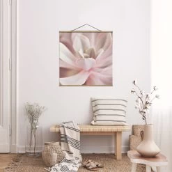 Stoffbild Mit Posterleisten - Rosane Sukkulentenblüte In Rosa -Dekostuck Store wallart stoffbild mit posterleisten rosane sukkulentenblute in rosa 3