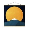 Stoffbild Mit Posterleisten - Sonne, Mond Und Berge In Gelb 1 Stoffbild Mit Posterleisten - Sonne, Mond Und Berge In Gelb -Dekostuck Store wallart stoffbild mit posterleisten sonne mond und berge in gelb
