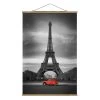 Stoffbild Mit Posterleisten - Spot On Paris In Schwarz-Weiß -Dekostuck Store wallart stoffbild mit posterleisten spot on paris in schwarz weiss