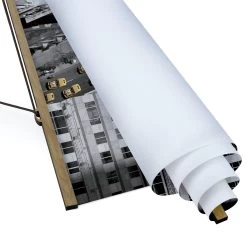 Stoffbild Mit Posterleisten - Taxiverkehr In Manhattan In Schwarz-Weiß -Dekostuck Store wallart stoffbild mit posterleisten taxiverkehr in manhattan in schwarz weiss 5