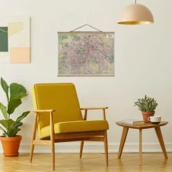 Stoffbild Mit Posterleisten - Vintage Stadtplan Berlin In Pastell -Dekostuck Store wallart stoffbild mit posterleisten vintage stadtplan berlin in pastell 3