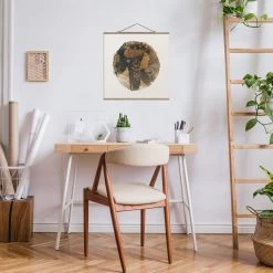 Stoffbild Mit Posterleisten - Wasserfarben - Sophie In Creme-Beige -Dekostuck Store wallart stoffbild mit posterleisten wasserfarben sophie in creme beige 3