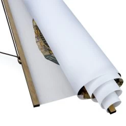 Stoffbild Mit Posterleisten - Wasserfarben - Sophie In Creme-Beige -Dekostuck Store wallart stoffbild mit posterleisten wasserfarben sophie in creme beige 5