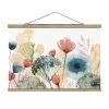 Stoffbild Mit Posterleisten - Wildblumen Im Sommer I In Weiß -Dekostuck Store wallart stoffbild mit posterleisten wildblumen im sommer i in weiss