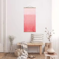 Stoffbild - Spiel Der Farben Verblassende Koralle In Rosa -Dekostuck Store wallart stoffbild spiel der farben verblassende koralle in rosa 3