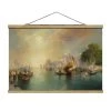 Stoffbild - Thomas Moran - Arabian Nights Fantasy In Petrol -Dekostuck Store wallart stoffbild thomas moran arabian nights fantasy in petrol