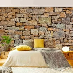 Vliestapete Smart - Croatia Stonewall In Braun -Dekostuck Store wallart vliestapete smart croatia stonewall in braun 3