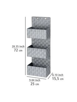 Wenko Organizer Adria Grau Zum Hängen 3 Etagen In Grau -Dekostuck Store wenko organizer adria grau zum hangen 3 etagen in grau 12