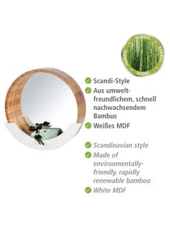 Wenko Wandspiegel Finja Mit Ablage In Braun -Dekostuck Store wenko wandspiegel finja mit ablage in braun 2