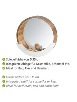 Wenko Wandspiegel Finja Mit Ablage In Braun -Dekostuck Store wenko wandspiegel finja mit ablage in braun 8